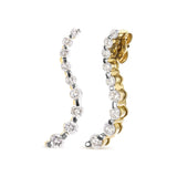 14K Yellow Gold 1.00 Cttw Round-Cut Diamond Graduated Journey Stud Earrings (I-J Color, I2-I3 Clarity)