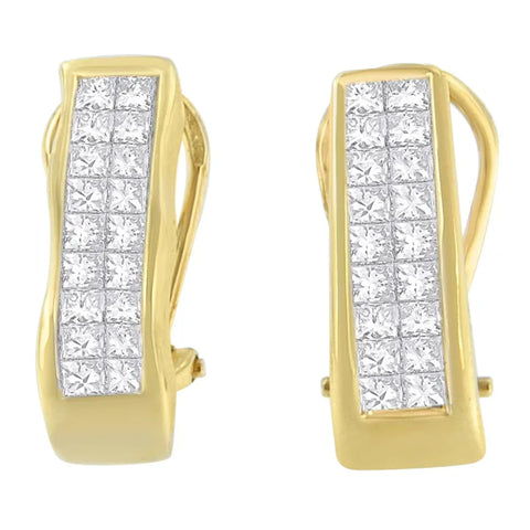 14K Yellow Gold 1 cttw Diamond Stud Earrings (G-H, VS1-VS2)