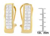 14K Yellow Gold 1 cttw Princess Cut Diamond Earrings (G-H, VS1-VS2)