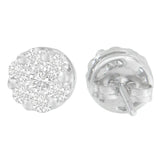 14K White Gold 1 1/4 cttw Round Cut Diamond Earrings (H-I, SI2-I1)