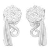 14K White Gold 1/2 cttw Round Cut Diamond Earrings (H-I, I1-I2)