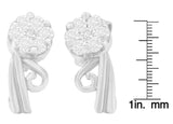 14K White Gold 1/2 cttw Round Cut Diamond Earrings (H-I, I1-I2)