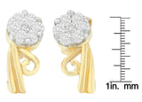 14K Yellow Gold 1/2 cttw Round Cut Diamond Earrings (I-J, SI2-I1)