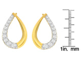 14K Yellow Gold 1/2ct. TDW Round- cut Diamond Earrings (H-I,SI1-SI2)