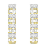 14K Yellow Gold 1 1/3 cttw Diamond Dangle Earrings (H-I, I1-I2)