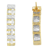 14K Yellow Gold 1 1/3 cttw Diamond Dangle Earrings (H-I, I1-I2)