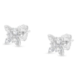 14K White Gold Marquise Diamond Flower Stud Earring (1.00 cttw, H-I Color, SI1-SI2 Clarity)