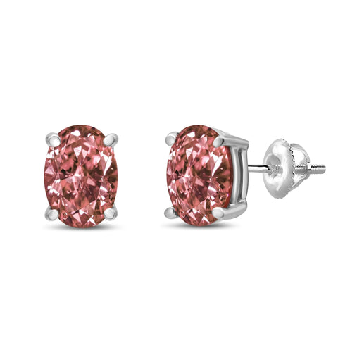 .925 Sterling Silver Miracle Set Princess-cut Diamond Solitaire Stud Earrings (H-I Color, I1-I2 Clarity)