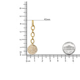 14K Yellow Gold 1.0 Cttw Diamond Chain Cluster Dangle Chain Earrings (I-J Color, I1-I2 Clarity)