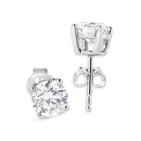 14K White Gold 1 3/4 Cttw Lab Grown Round Brilliant Diamond Solitaire Stud Earring (F-G Color, VS2-SI1 Clarity)