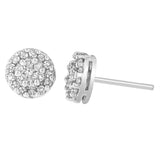 14 Karat White Gold 3/4 CTTW Round-cut Diamond Stud Earring