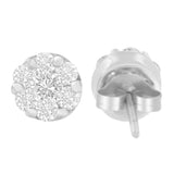 14 Karat White Gold 3/4ct. Total Diamond Weight Round Diamond Stud Earring