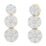 14 Karat Yellow Gold 1 ct.Total Diamond Weight Diamond Stud Earring