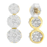 14 Karat Yellow Gold 1 ct.Total Diamond Weight Diamond Stud Earring