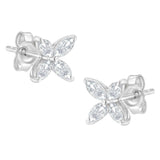 14 Karat White Gold 1/2ct.Total Diamond Weight Diamond Stud Earrings