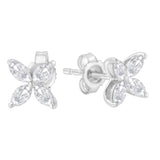 14 Karat White Gold 1/2ct.Total Diamond Weight Diamond Stud Earrings