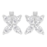 14 Karat White Gold 1/2ct.Total Diamond Weight Diamond Stud Earrings