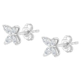 14 Karat White Gold 1/2ct.Total Diamond Weight Diamond Stud Earrings