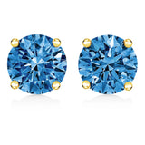 Gold Lab Grown Diamond 4-Prong Classic Solitaire Stud Earrings  - Pack Of: 1