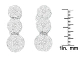 18K White Gold 1 cttw Round Cut Diamond Earrings (H-I, SI2-I1)