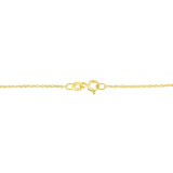 14K Yellow Gold Plated .925 Sterling Silver 1.0 Cttw Round and Baguette-Cut Diamond Composite Hearth 18" Pendant Necklace (I-J Color, I1-I2 Clarity)