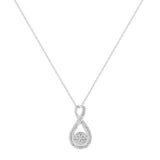 .925 Sterling Silver Diamond Accent Infinity 18" Pendant Necklace (I-J color, I2-I3 clarity)