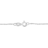 .925 Sterling Silver 1/25 cttw Round Cut Diamond Infinity and Square Accent Pendant Necklace (H-I, I2)