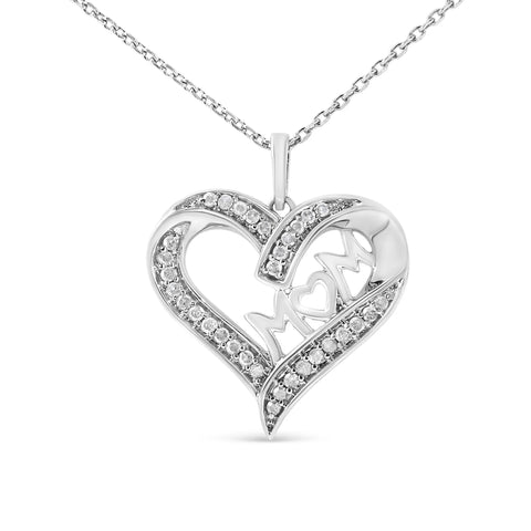 .925 Sterling Silver 1/4 cttw Diamond Engraved 