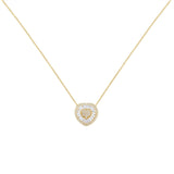 10KT Yellow Gold Diamond Heart Pendant Necklace (1/2 cttw, H-I Color, I1-I2 Clarity)