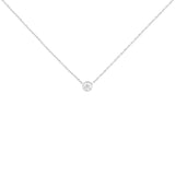 10K Gold 0.25 Carat Diamond Classic Bezel-Set Solitaire Pendant Necklace with 16"-18" Adjustable Chain (H-I Color, SI2-I1 Clarity)