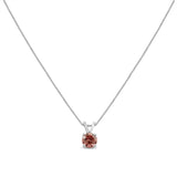 10K White Gold 1/4 Cttw Round Brilliant Cut Lab Grown Diamond 4-Prong Solitaire Pendant Necklace