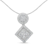 14K White Gold 1 cttw Diamond Pendant Necklace (H-I, I1-I2)