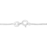 .925 Sterling Silver 1/4 Cttw Diamond Open Quatrefoil Flower Floating Station 18" Necklace (I-J Color, I1-I2 Clarity)