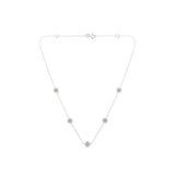 Sterling Silver Diamond Station Necklace (1/2 cttw, I-J Color, I1-I2 Clarity)