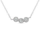 Sterling Silver Round Diamond Pendant Necklace (1/4 cttw, H-I Color, I2-I3 Clarity)