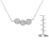 Sterling Silver Round Diamond Pendant Necklace (1/4 cttw, H-I Color, I2-I3 Clarity)