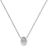 10K White Gold 1/10 Cttw Miracle Set Round-Cut Diamond 18" Pendant Necklace - Choice of Shape - Pack Of: 1