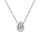 10K White Gold 1/10 Cttw Miracle Set Round-Cut Diamond 18" Pendant Necklace - Choice of Shape - Pack Of: 1