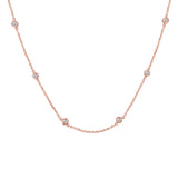 Gold 1 CTTW Diamond Station Necklace - Pack Of: 1