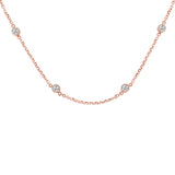 Gold 1 CTTW Diamond Station Necklace - Pack Of: 1