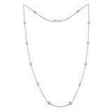 14K Gold 1ct TDW Diamond Station Necklace (H-I, SI2-I1) - Size: 18 INCH - 14K | Pack Of: 1