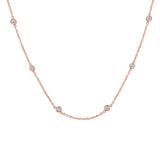 14K Gold 1ct TDW Diamond Station Necklace (H-I, SI2-I1) - Size: 18 INCH - 14K | Pack Of: 1