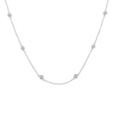 14K Gold 1ct TDW Diamond Station Necklace (H-I, SI2-I1) - Size: 18 INCH - 14K | Pack Of: 1