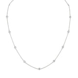 14K Gold Diamond Station Necklace (1 1/10 cttw, H-I Color, VS2-SI1 Clarity)