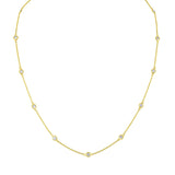 14K Gold Diamond Station Necklace (1 1/10 cttw, H-I Color, VS2-SI1 Clarity)