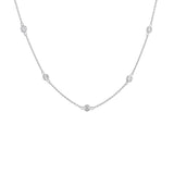 14K Gold Diamond Station Necklace (1 1/10 cttw, H-I Color, VS2-SI1 Clarity)