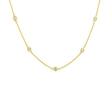 14K Gold Diamond Station Necklace (1 1/10 cttw, H-I Color, VS2-SI1 Clarity)