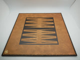 Chess Board - 23" Brown & Black Faux Leather Board 2.25" Squares.