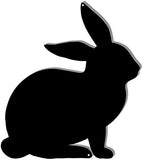 Bunny Black Silhouette Laser Cutout Sign 14x16