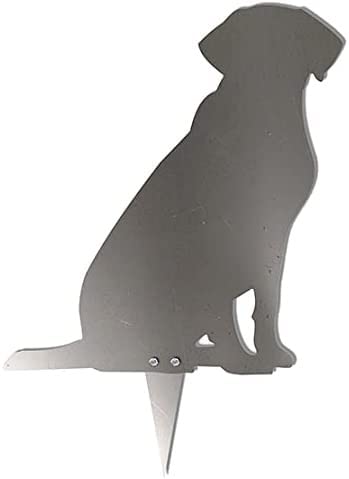 Labrador With Spike Yard Silouette Laser Cut Out Sign 20x21